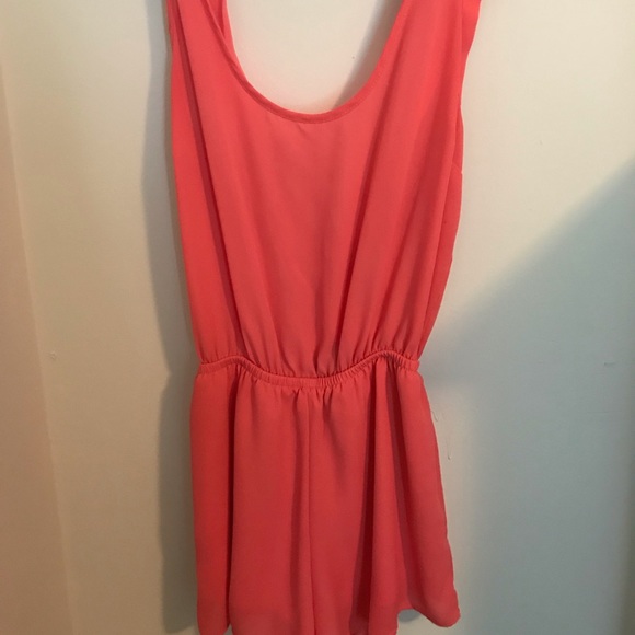 Coral Romper - Picture 1 of 4